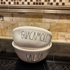 Rae Dunn White Guacamole and Salsa Bowls